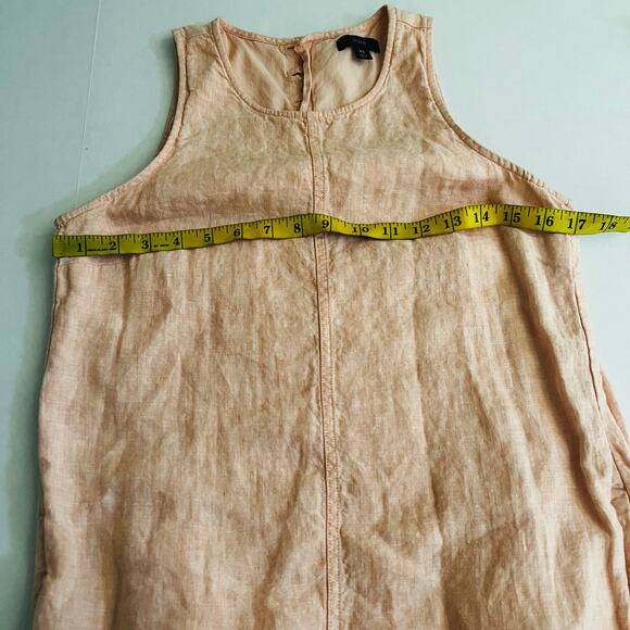 J. Crew Linen Short Sleeve A Line Dress Size XS Coral - Picture 8 of 10